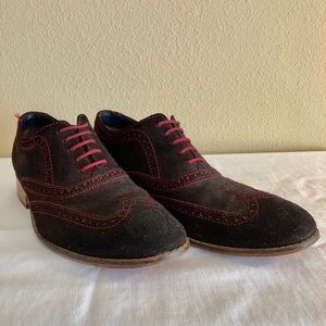 Cole Haan Wingtip Suede Shoes.